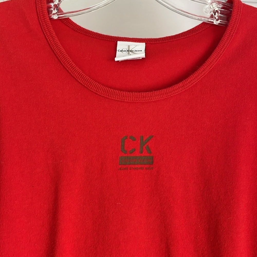 Calvin Klein Red Woman's Sport Top- M - Picture 2 of 5